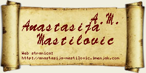 Anastasija Mastilović vizit kartica